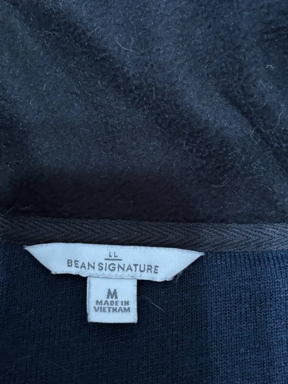 LL Bean Signature Sherpa Fleece Pullover Mock Neck Women's Size Medium Blue